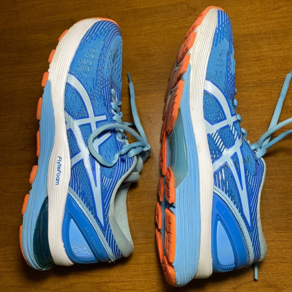 Asics Gel-Nimbus 21 Blue Running Shoes Womens 6 1012A156-400